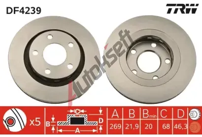 TRW Brzdov kotou - 269 mm TRW DF4239, DF4239