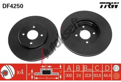 TRW Brzdov� kotou� - 300 mm TRW DF4250, DF4250