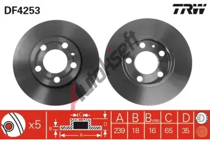 TRW Brzdov kotou - 239 mm TRW DF4253, DF4253