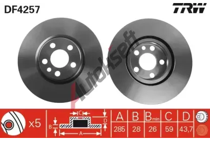 TRW Brzdov kotou - 285 mm TRW DF4257, DF4257