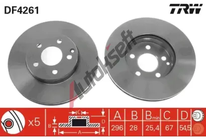 TRW Brzdov kotou - 296 mm TRW DF4261, DF4261