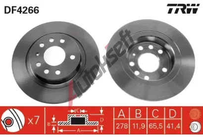 TRW Brzdov kotou - 278 mm TRW DF4266, DF4266