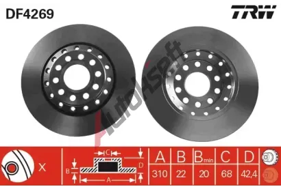TRW Brzdov kotou - 310 mm TRW DF4269, DF4269