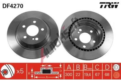 TRW Brzdov kotou - 300 mm TRW DF4270, DF4270