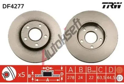 TRW Brzdov kotou - 278 mm TRW DF4277, DF4277
