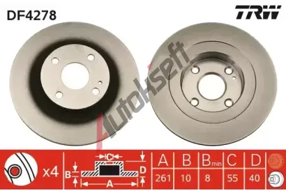 TRW Brzdov kotou - 261 mm TRW DF4278, DF4278