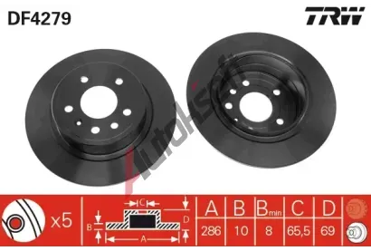 TRW Brzdov kotou - 286 mm TRW DF4279, DF4279