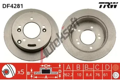 TRW Brzdov kotou - 262 mm TRW DF4281, DF4281
