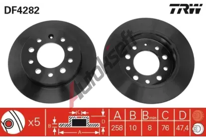 TRW Brzdov kotou - 258 mm TRW DF4282, DF4282