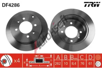 TRW Brzdov kotou - 262 mm TRW DF4286, DF4286