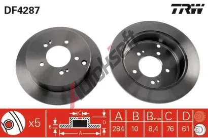 TRW Brzdov kotou - 284 mm TRW DF4287, DF4287