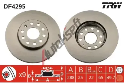 TRW Brzdov kotou - 288 mm TRW DF4295, DF4295