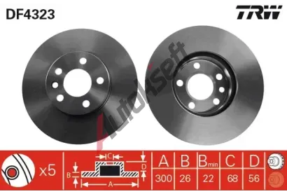 TRW Brzdov kotou - 300 mm TRW DF4323, DF4323