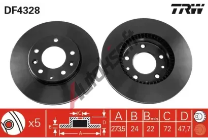 TRW Brzdov kotou - 274 mm TRW DF4328, DF4328