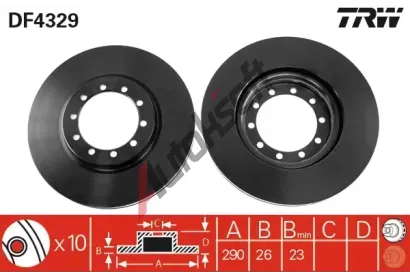 TRW Brzdov kotou - 290 mm TRW DF4329, DF4329