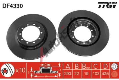TRW Brzdov kotou - 290 mm TRW DF4330, DF4330