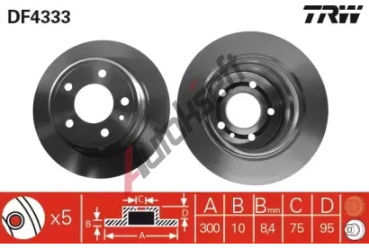 TRW Brzdov kotou - 300 mm TRW DF4333, DF4333
