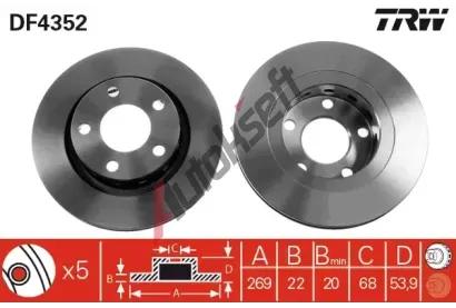 TRW Brzdov kotou - 269 mm TRW DF4352, DF4352