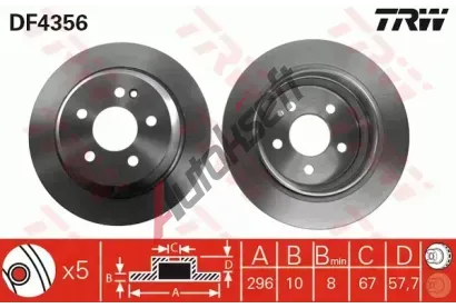 TRW Brzdov kotou - 296 mm TRW DF4356, DF4356