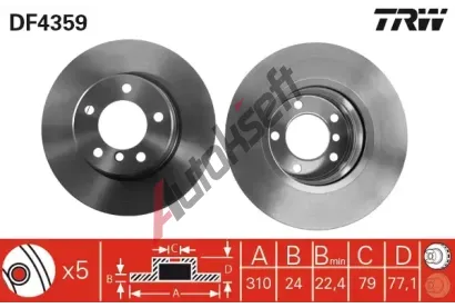 TRW Brzdov kotou - 310 mm TRW DF4359, DF4359