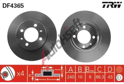 TRW Brzdov kotou - 240 mm TRW DF4365, DF4365