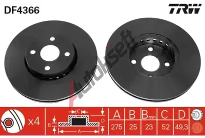 TRW Brzdov kotou - 275 mm TRW DF4366, DF4366
