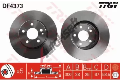 TRW Brzdov kotou - 300 mm TRW DF4373, DF4373