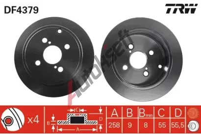 TRW Brzdov kotou - 258 mm TRW DF4379, DF4379