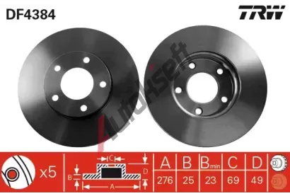 TRW Brzdov kotou - 278 mm TRW DF4384, DF4384