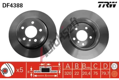 TRW Brzdov kotou - 320 mm TRW DF4388, DF4388