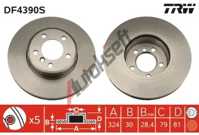 TRW Brzdov kotou - 324 mm TRW DF4390S, DF4390S