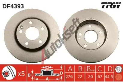 TRW Brzdov kotou - 276 mm TRW DF4393, DF4393