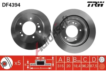 TRW Brzdov kotou - 315 mm TRW DF4394, DF4394