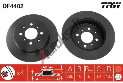 TRW Brzdov kotou - 260 mm TRW DF4402, DF4402