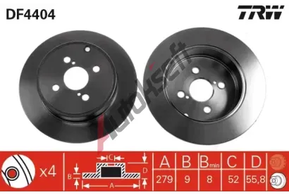 TRW Brzdov kotou - 279 mm TRW DF4404, DF4404