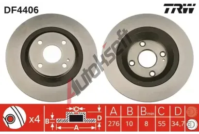 TRW Brzdov kotou - 276 mm TRW DF4406, DF4406