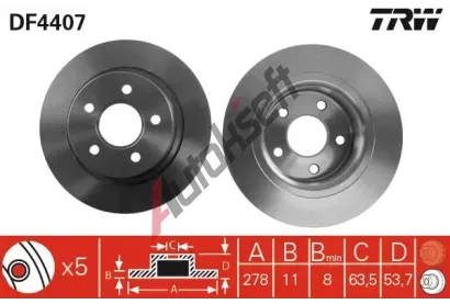 TRW Brzdov kotou - 278 mm TRW DF4407, DF4407
