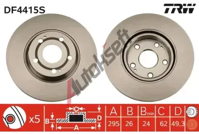 TRW Brzdov kotou - 295 mm TRW DF4415S, DF4415S