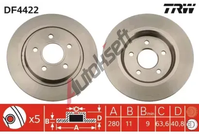 TRW Brzdov kotou - 280 mm TRW DF4422, DF4422
