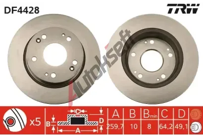 TRW Brzdov kotou - 260 mm TRW DF4428, DF4428