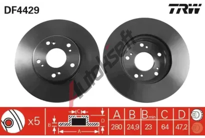 TRW Brzdov kotou - 280 mm TRW DF4429, DF4429