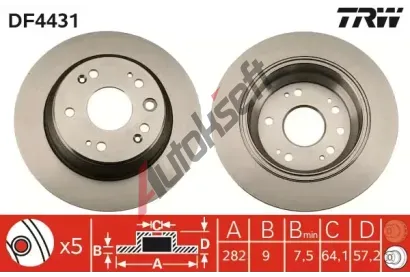 TRW Brzdov kotou - 282 mm TRW DF4431, DF4431