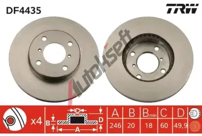 TRW Brzdov kotou - 246 mm TRW DF4435, DF4435