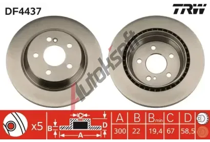 TRW Brzdov kotou - 300 mm TRW DF4437, DF4437