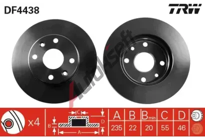 TRW Brzdov kotou - 235 mm TRW DF4438, DF4438