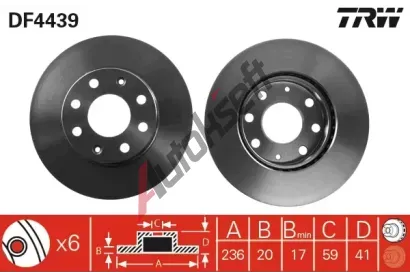 TRW Brzdov kotou - 236 mm TRW DF4439, DF4439