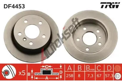 TRW Brzdov kotou - 258 mm TRW DF4453, DF4453