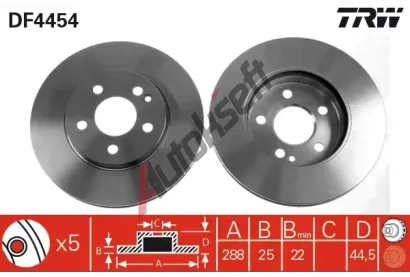 TRW Brzdov kotou - 288 mm TRW DF4454, DF4454