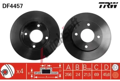 TRW Brzdov kotou - 256 mm TRW DF4457, DF4457