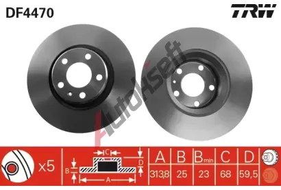 TRW Brzdov kotou - 313 mm TRW DF4470, DF4470